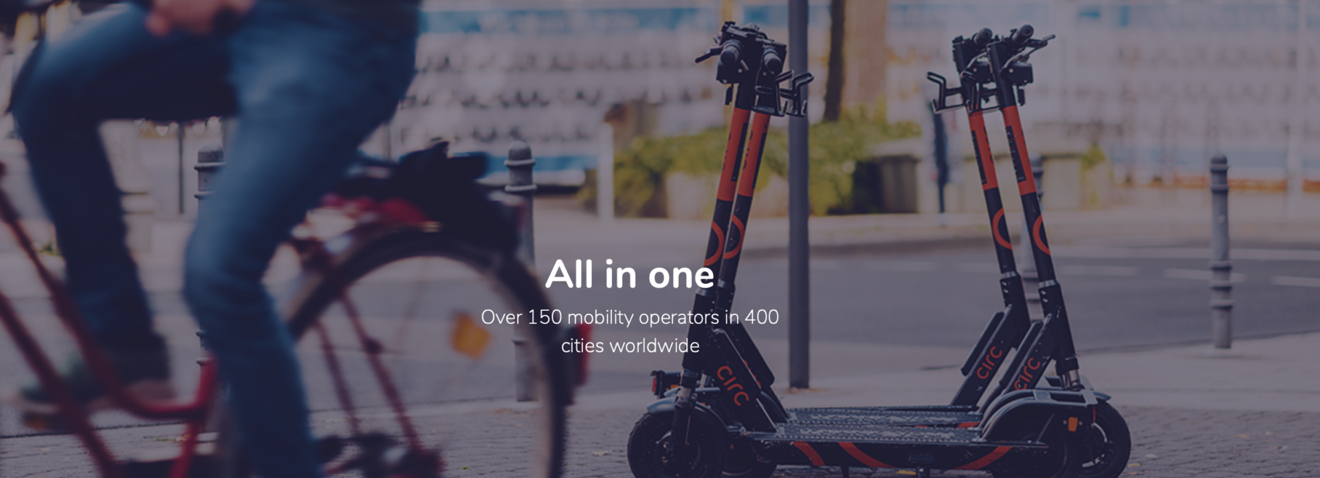 cogo "all in one" cover image with scooters and bike